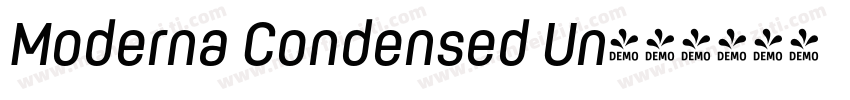 Moderna Condensed Un字体转换